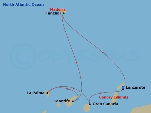 Itinerary map