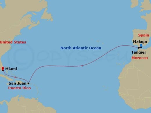 Itinerary map