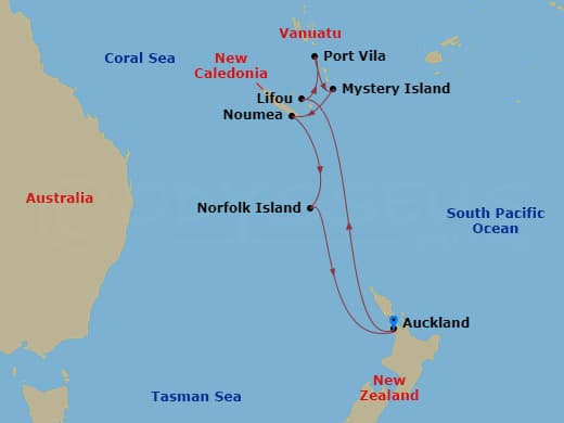 Itinerary map
