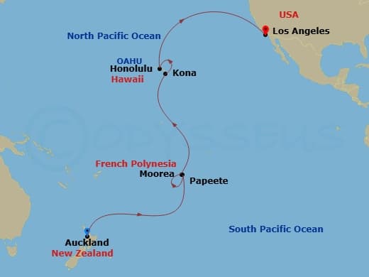 Itinerary map