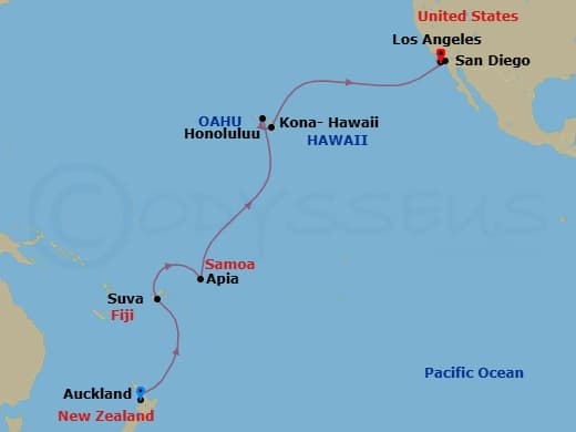 Itinerary map