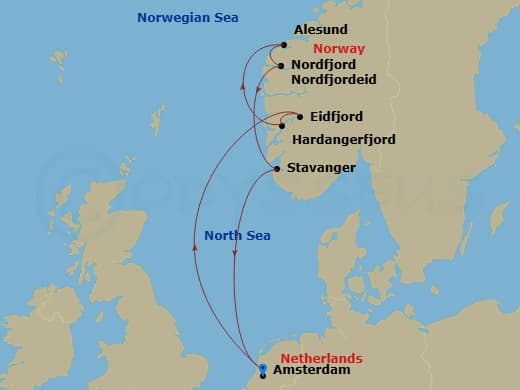 Itinerary map