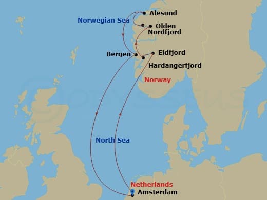 Itinerary map