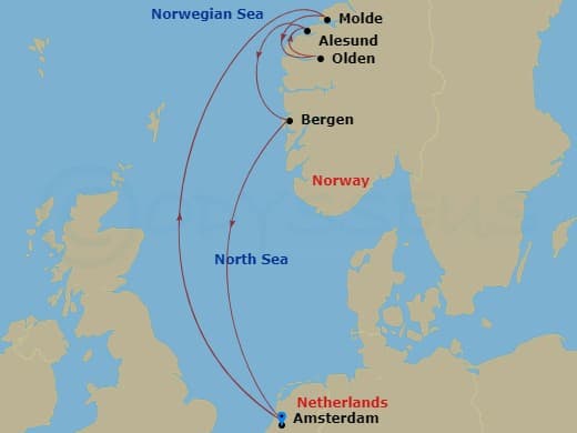 Itinerary map