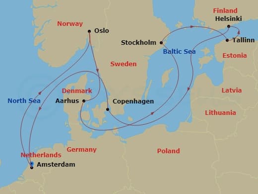 Itinerary map