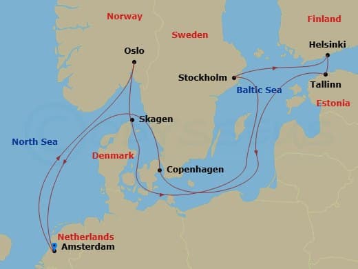 Itinerary map