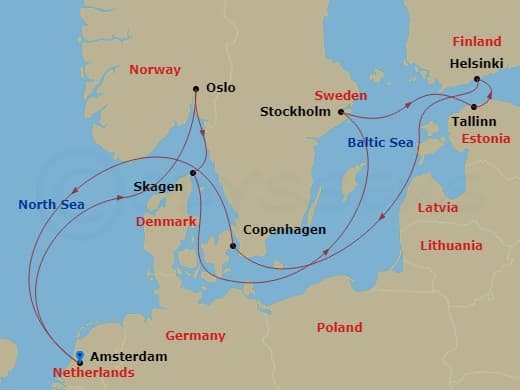 Itinerary map