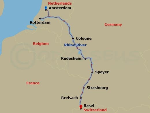 Itinerary map