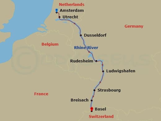 Itinerary map