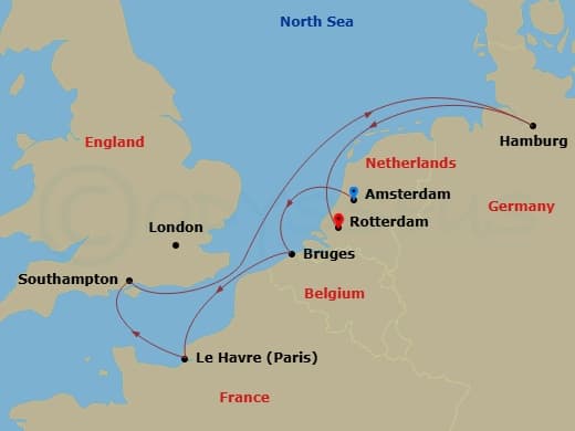 Itinerary map