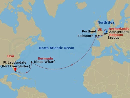Itinerary map