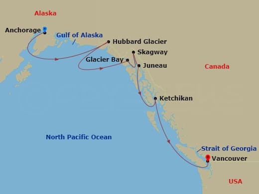 Itinerary map