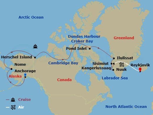 Itinerary map
