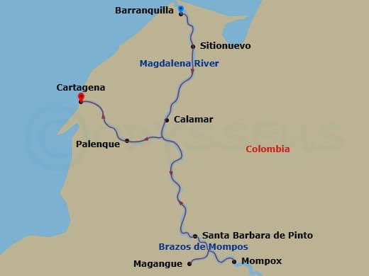 Itinerary map