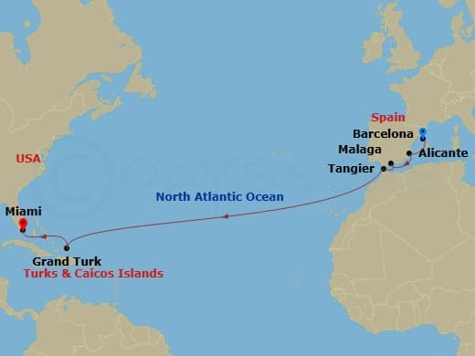 Itinerary map