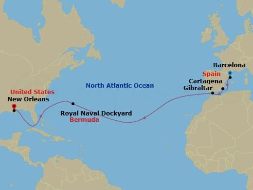 Itinerary map