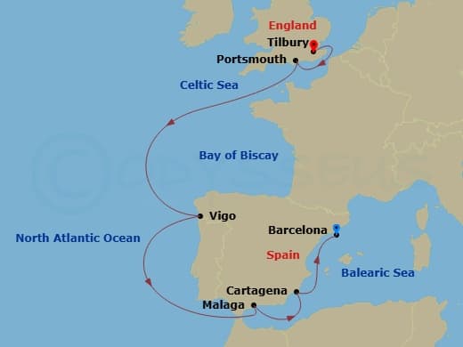 Itinerary map