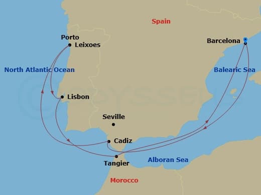 Itinerary map