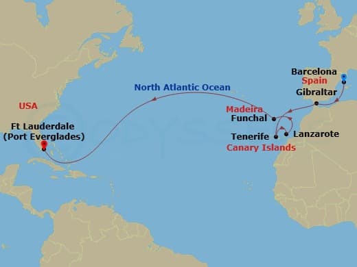 Itinerary map
