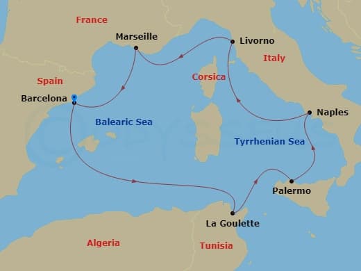 Itinerary map