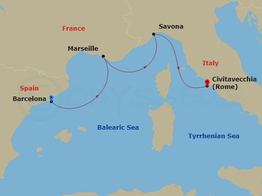 Itinerary map