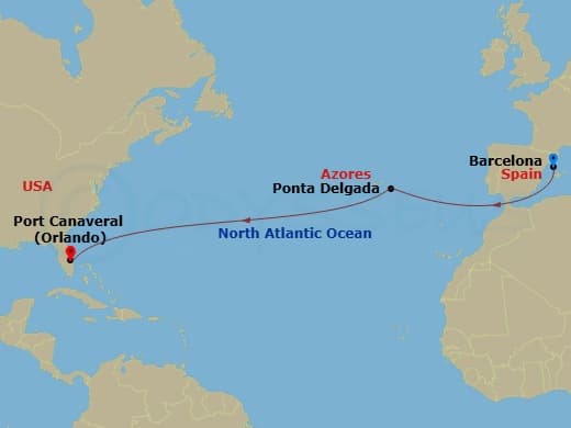Itinerary map
