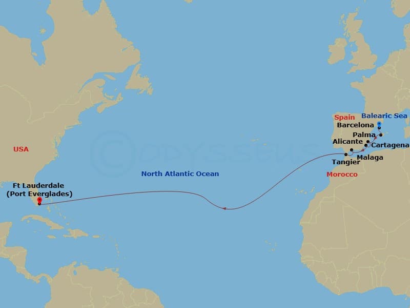 Itinerary map