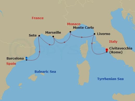Itinerary map