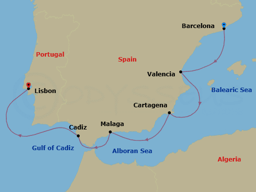 Itinerary map