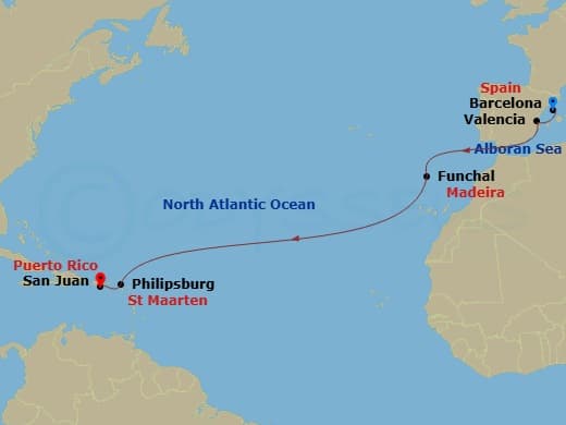 Itinerary map