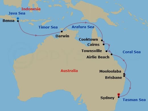 Itinerary map