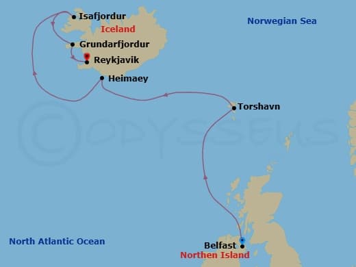 Itinerary map