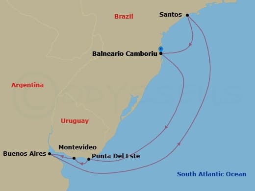 Itinerary map