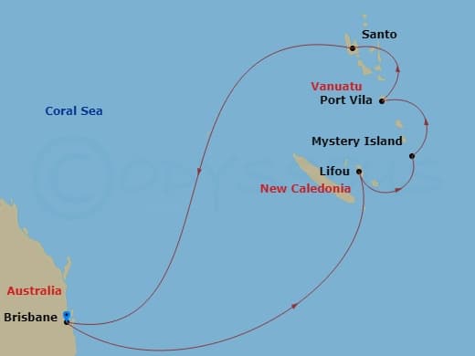 Itinerary map
