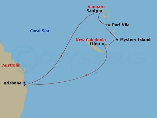 Itinerary map