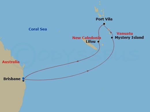 Itinerary map