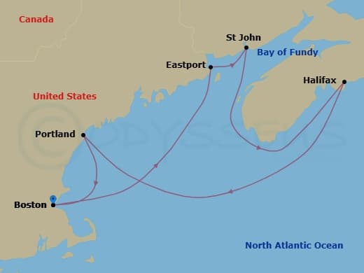Itinerary map