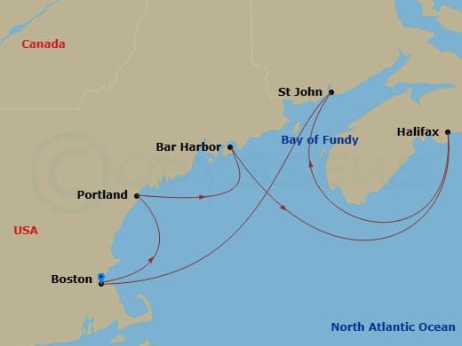 Itinerary map
