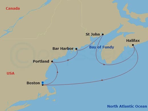 Itinerary map