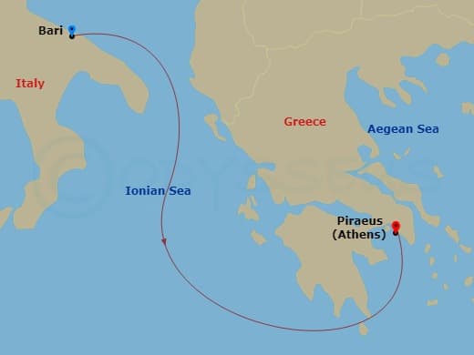 Itinerary map