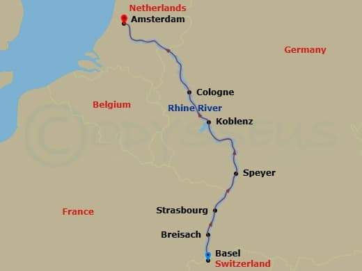 Itinerary map