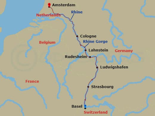 Itinerary map