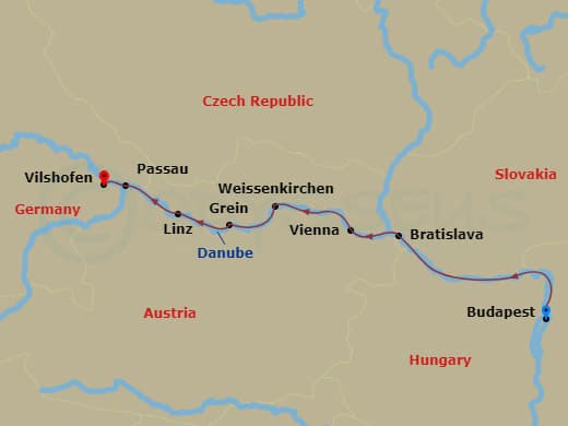 Itinerary map