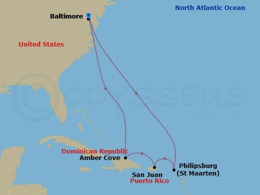 Itinerary map