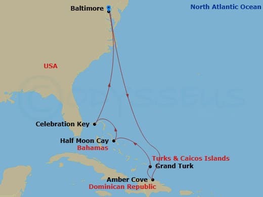 Itinerary map
