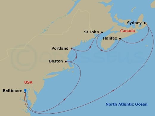 Itinerary map