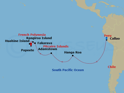 Itinerary map
