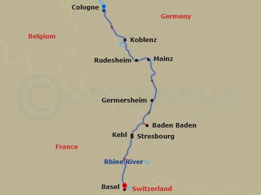 Itinerary map