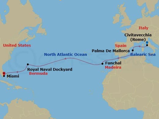 Itinerary map