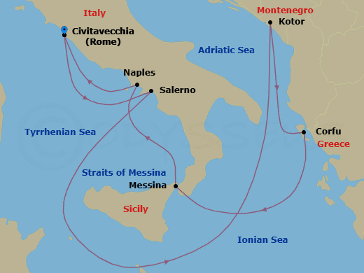 Itinerary map